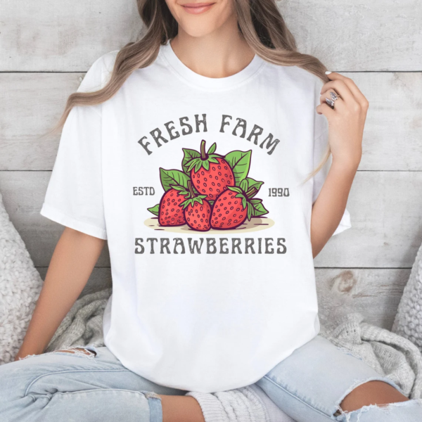 Chic and Cute Farmers Market Strawberries T-Shirt
